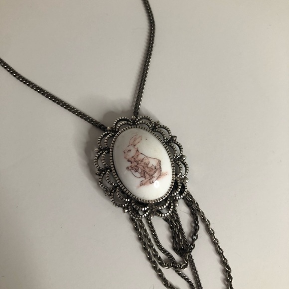 Disney Jewelry - Alice in wonderland rabbit necklace